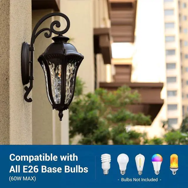 Alt view image 5 of 7 - Outdoor Wall Sconce Waterproof Retro Coffee Outdoor Wall Lantern Light Fixtures 17.1" Aluminum Front Door Wall Mount Lighting for Garage Patio Entryway