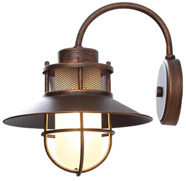 Main image of Gooseneck Retro Outdoor Wall Lights Exterior Anti-Rust Waterproof Bronze Wall Sconce 11 Inch Wall Mount Farmhouse Barn Light Antique Iron Porch Wall Light Fixtures