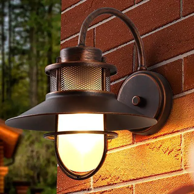 Alt view image 2 of 7 - Gooseneck Retro Outdoor Wall Lights Exterior Anti-Rust Waterproof Bronze Wall Sconce 11 Inch Wall Mount Farmhouse Barn Light Antique Iron Porch Wall Light Fixtures