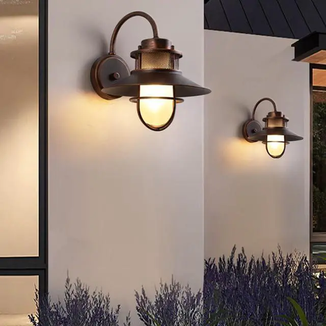 Alt view image 3 of 7 - Gooseneck Retro Outdoor Wall Lights Exterior Anti-Rust Waterproof Bronze Wall Sconce 11 Inch Wall Mount Farmhouse Barn Light Antique Iron Porch Wall Light Fixtures