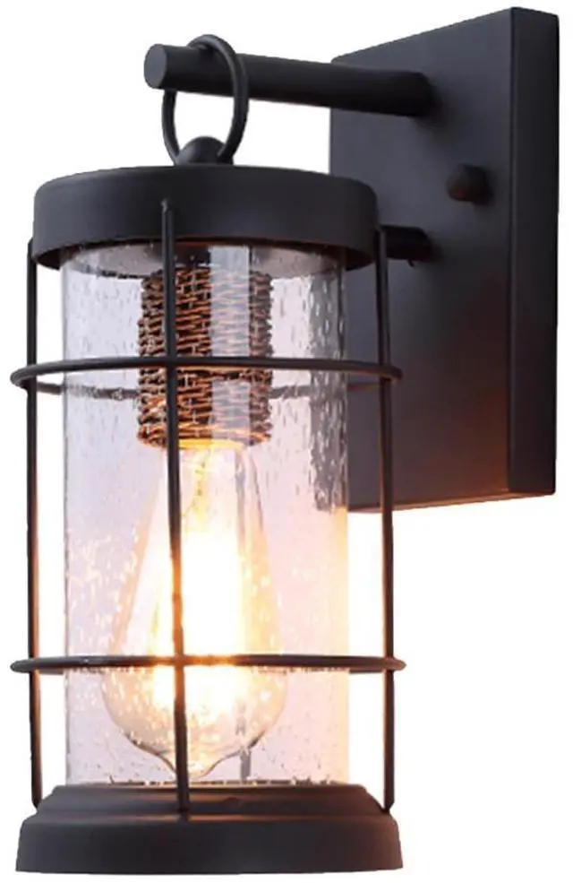 Main image of Outdoor Iron Glass Wall Sconces Vintage Waterproof Wall Lights 11.8 Inch Exterior Porch Wall Light Fixtures Garage Patio Door Way Wall Mount Lighting Luminaire