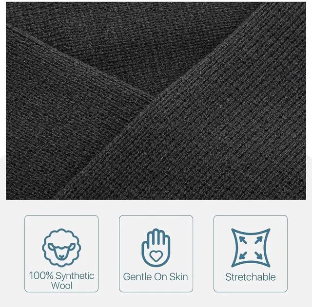 Alt view image 4 of 7 - Winter Hat Gloves Scarf Set, 3 in 1 Beanie Hat Touchscreen Gloves Long Knitted Scarf Set for Winter Outdoor Activities, 3 PCS Winter Warm Knit Set Gifts for Men and Women