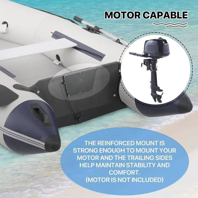 Alt view image 5 of 7 - MADOG Person Inflatable Boat(Oars Included), Inflatable Raft for Water Sports Quick Inflation & Deflation