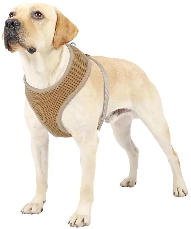 Main image of Dog Harness for Large Sized Dog, Soft Puppy Padded Vest for Walking, Running, Training - Light Brown, XL