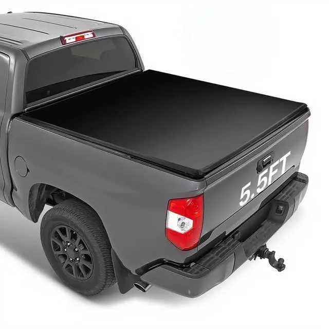 Main image of Roll-Up Truck Bed Cover Soft Vinyl Tonneau Cover Compatible with 2022-2024 Toyota Tundra 5.5 Ft Fleetside Bed