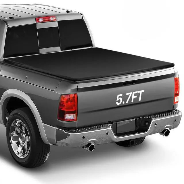 Main image of Roll-Up Truck Bed Cover Soft Vinyl Tonneau Cover Compatible with 2010-2022 Dodge Ram 2500 3500 5.7 Ft. Fleetside Bed