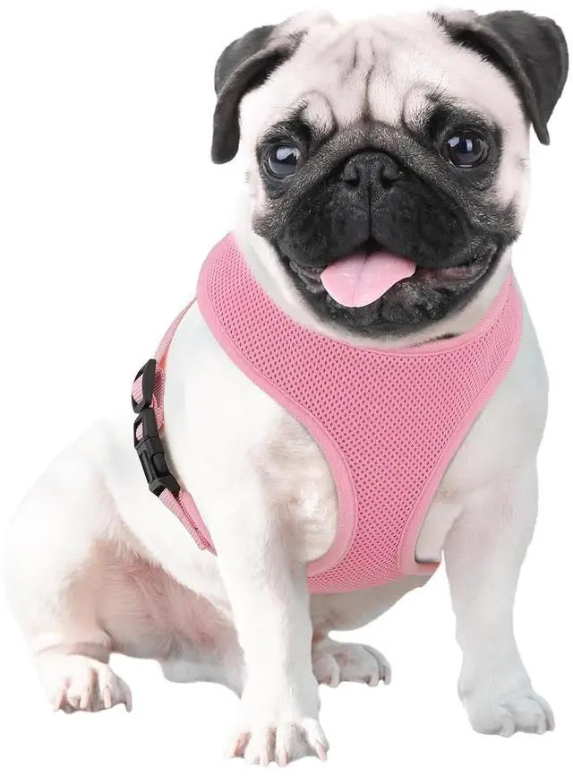 Main image of Dog Harness for Medium Sized Dog, Soft Puppy Padded Vest for Walking, Running, Training - Pink, L