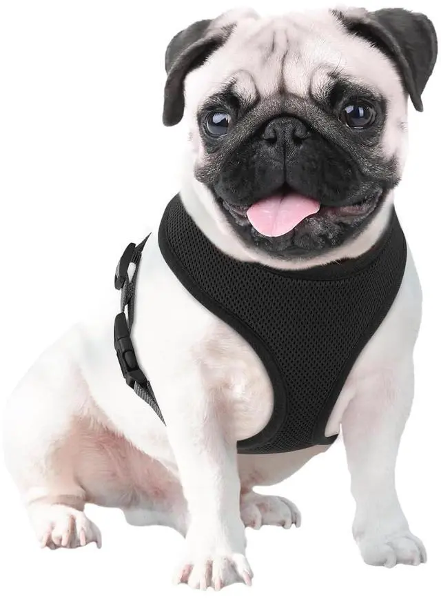 Main image of Dog Harness for Medium Sized Dog, Soft Puppy Padded Vest for Walking, Running, Training - Black, L