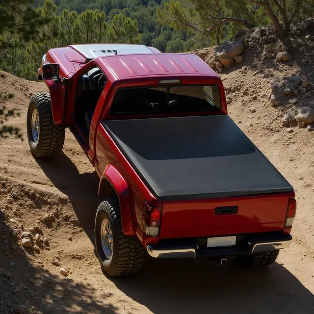 Alt view image 7 of 7 - Soft Tri-Fold Truck Bed Cover Soft Vinyl Tonneau Cover Compatible with 1983-1999 Ranger B2300 B2500 B3000 B4000 6.5 Ft. Fleetside Bed