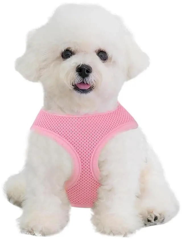Main image of Dog Harness for Small Sized Dog, Soft Puppy Padded Vest for Walking, Running, Training - Pink, XS