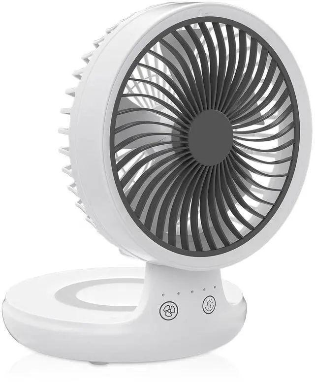 Main image of 8-Inch Small Rechargeable USB Desk Fan Battery Operated with Speeds for Home Office Bedroom Mini Portable Personal Quiet Desktop Air Circulator Foldable Cooling Oscillating Table Fan