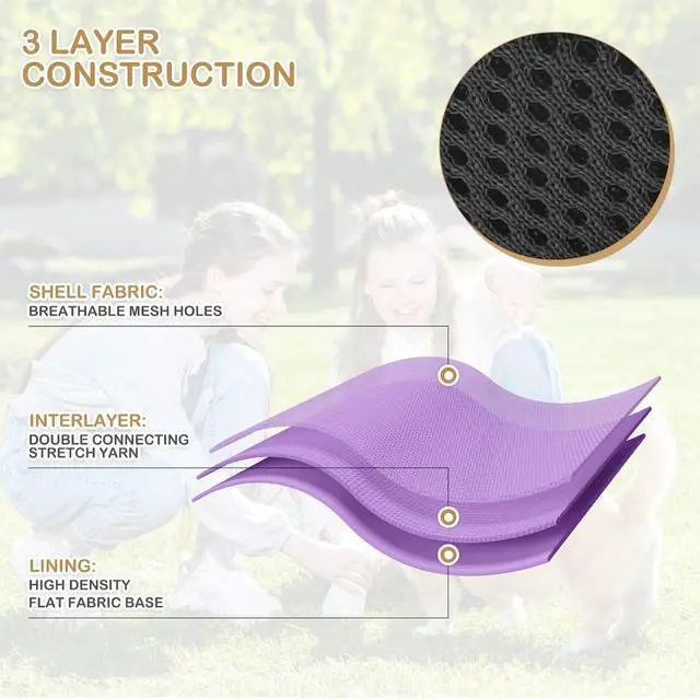 Alt view image 7 of 7 - Reflective Dog Harness, No Pull Vest Harness with Handle, Adjustable Soft Padded Pet Harness for Medium Dogs, Purple, M