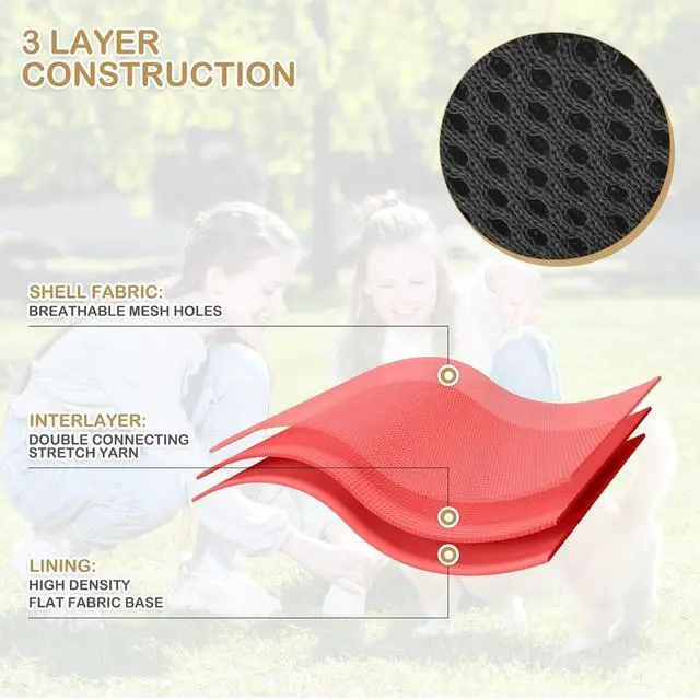 Alt view image 7 of 7 - Reflective Dog Harness, No Pull Vest Harness with Handle, Adjustable Soft Padded Pet Harness for Medium Dogs, Red, M