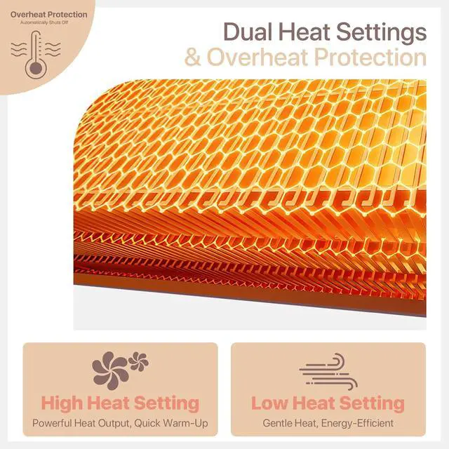 Alt view image 5 of 7 - 36" Electric Fireplace Heater, Realistic Flame, Adjustable 8 Flame Colors, Ideal for Home & Office Decor, 1400W, Compact Design with Temperature Regulation