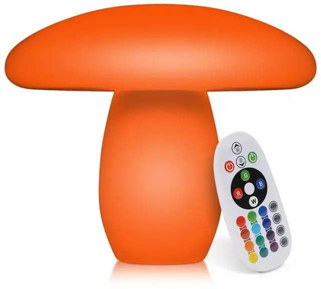 Main image of 21" LED Mushroom Light 16 Color-Changing Outdoor/Indoor Mood Light Party Ambient Lighting, Waterproof Landscape Lighting for Patio Yard Pathway Decor, Rechargeable Pub RGB Lamp with Remote