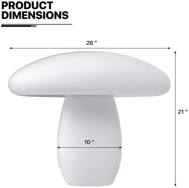Alt view image 2 of 7 - 21" LED Mushroom Light 16 Color-Changing Outdoor/Indoor Mood Light Party Ambient Lighting, Waterproof Landscape Lighting for Patio Yard Pathway Decor, Rechargeable Pub RGB Lamp with Remote