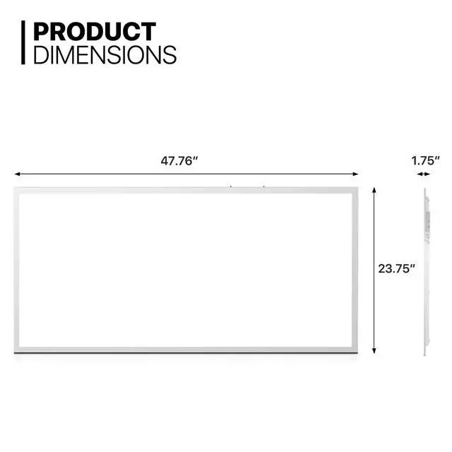 Alt view image 2 of 7 - 2 Pack 2x4 FT LED Flat Panel Light, Dimmable Square Flush Mount Light 3000K/4000K/5000K CCT Selectable, 6000 Lumens Ceiling Light Fixture for Kitchen with Built-in T-Grid Mount, ETL