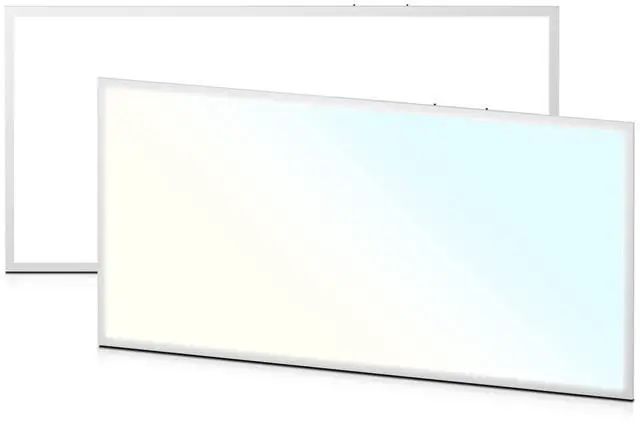 Main image of 2 Pack 2x4 FT LED Flat Panel Light, Dimmable Square Flush Mount Light 3000K/4000K/5000K CCT Selectable, 6000 Lumens Ceiling Light Fixture for Kitchen with Built-in T-Grid Mount, ETL