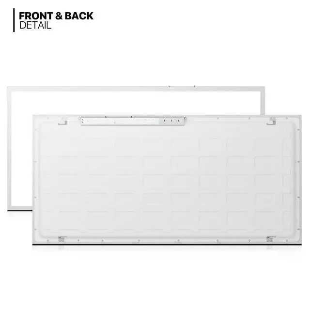 Alt view image 4 of 7 - 2 Pack 2x4 FT LED Flat Panel Light, Dimmable Square Flush Mount Light 3000K/4000K/5000K CCT Selectable, 6000 Lumens Ceiling Light Fixture for Kitchen with Built-in T-Grid Mount, ETL