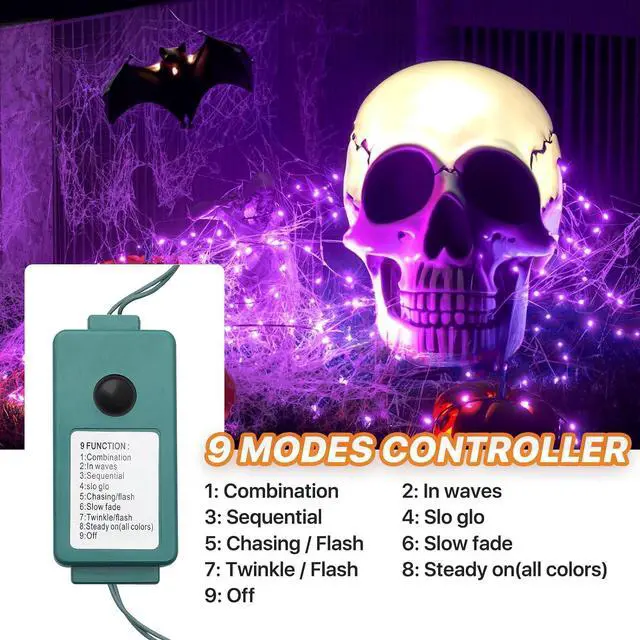 Alt view image 6 of 7 - Christmas Lights, 43ft 100 Count LED Mini Christmas String Lights, Waterproof Xmas String Lights with Green Wire for Tree Outdoor Indoor Home Holiday Party Yard Decoration (Purple)