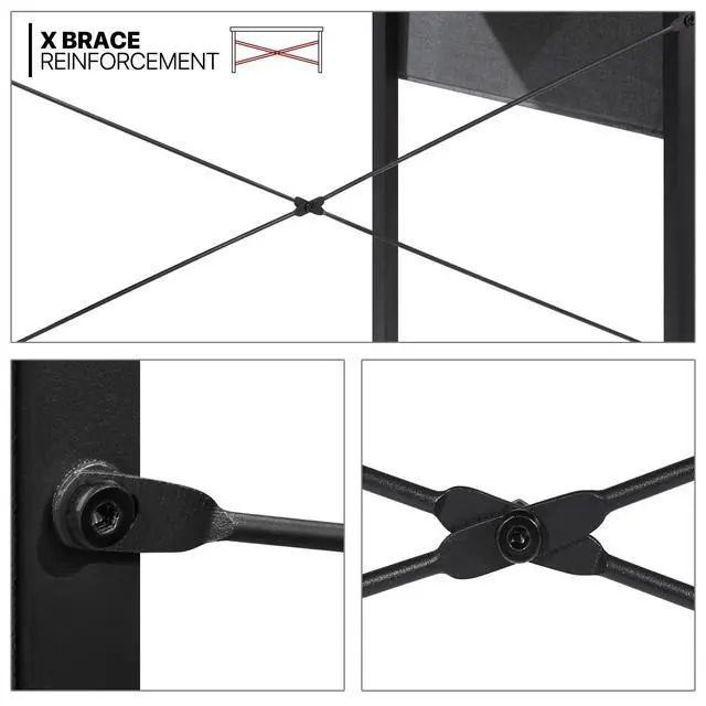 Alt view image 6 of 7 - Writing Computer Desk 40", Simple Home Office Gaming Desk with Storage Bag, Space Saving Table - Black
