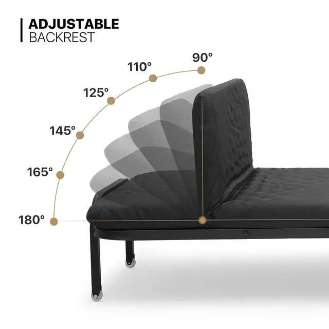 Alt view image 5 of 7 - Rollaway Bed for Adults, 71 X 26 Portable and Foldable Guest Bed with Mattress Load up to 330 Lbs, Space Saving Fold up Bed for Easy Storage, Black