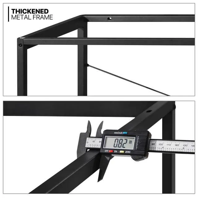 Alt view image 7 of 7 - Writing Computer Desk 40", Simple Home Office Gaming Desk with Storage Bag, Space Saving Table - Black