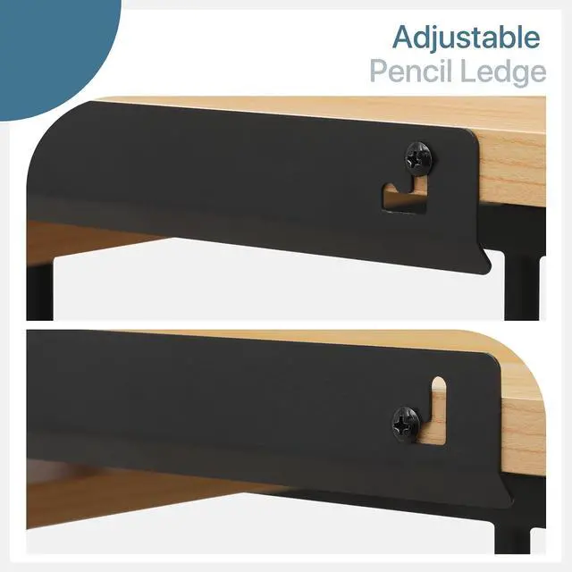 Alt view image 7 of 7 - Adjustable Tabletop Drafting Table Set, Height & Angle Adjustments (28"-36", 0°-65°), Durable Alloy Steel Frame, Drawing Table with 2 Drawers and Stool for Artists & Designers