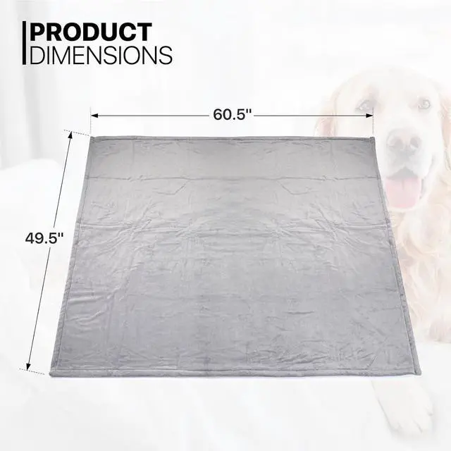 Alt view image 2 of 6 - Soft Flannel Pet Throw Blanket for Dogs, 50 x 61Inches Machine-Washable Warm Cat Blankets for Bed Couch Sofa Travel