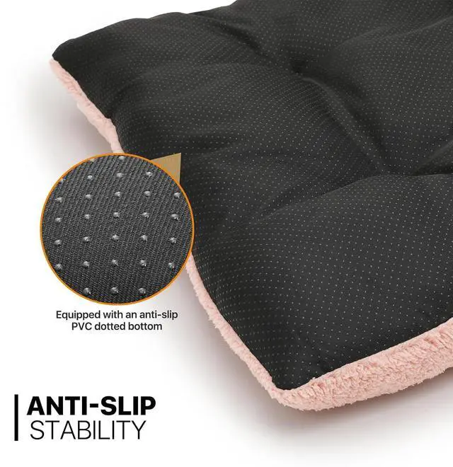 Alt view image 6 of 7 - 39"x29"x5" Dog Beds for Large Size Dogs Machine-Washable Short Plush Pet Beds Warming Cozy Soft Bed for Dogs and Cat, Pink