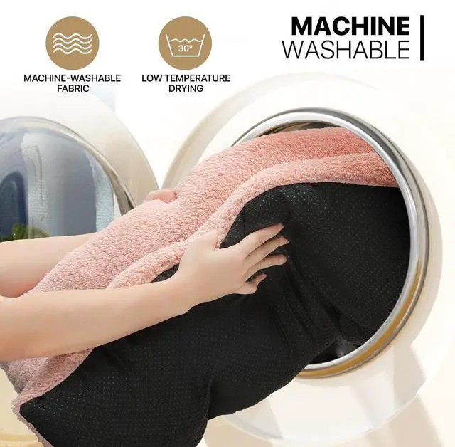Alt view image 7 of 7 - 39"x29"x5" Dog Beds for Large Size Dogs Machine-Washable Short Plush Pet Beds Warming Cozy Soft Bed for Dogs and Cat, Pink