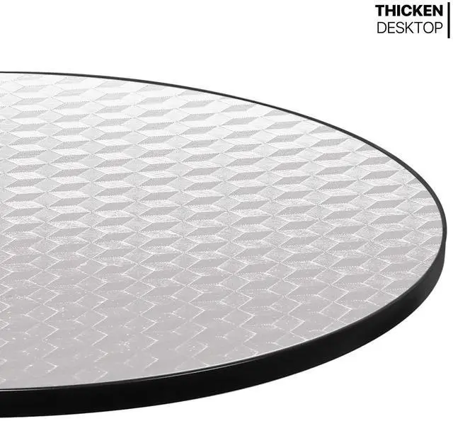 Alt view image 6 of 7 - Pub Round Table Silver Stripe Top with Black Leg and Base, Bar Table 27.5"- 36"" Height Adjustable with 360° Swivel, Cocktail Bistro Table for Dining Bistro Cafe Home Bar, 23.5" Diameter