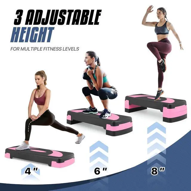 Alt view image 4 of 7 - MADOG Aerobics Stepper Platform with 4/6/8 inch Height Stackable Risers