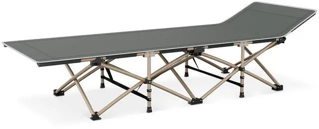 Main image of Folding Sleeping Cot for Adults, Easy to Set Up Portable & Lightweight Camping Cot for Outdoor Camping, Lounging and Elevated Napping, Support 360 lbs, Grey