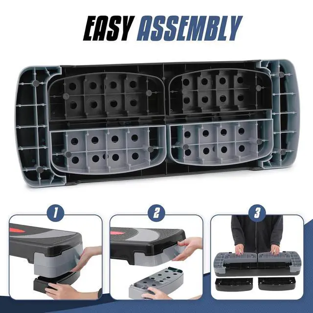 Alt view image 5 of 7 - MADOG Aerobics Stepper Platform with 4/6/8 inch Height Stackable Risers