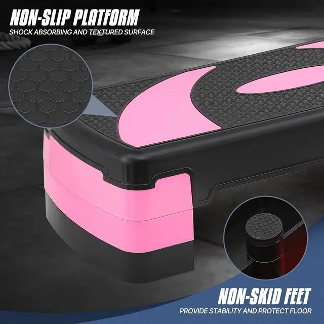 Alt view image 6 of 7 - MADOG Aerobics Stepper Platform with 4/6/8 inch Height Stackable Risers