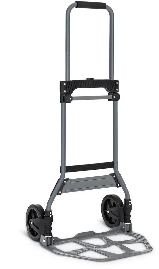 Main image of Folding Hand Truck and Dolly, 220 lb Capacity Aluminum Heavy-Duty Luggage Trolley Cart with Telescoping Handle and Wheels