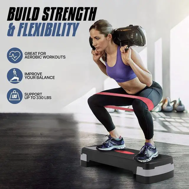 Alt view image 6 of 7 - MADOG Aerobics Stepper Platform with 4/6/8 inch Height Stackable Risers