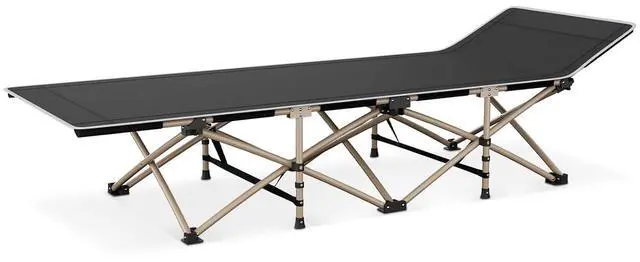 Main image of Folding Sleeping Cot for Adults, Easy to Set Up Portable & Lightweight Camping Cot for Outdoor Camping, Lounging and Elevated Napping, Support 360 lbs, Black