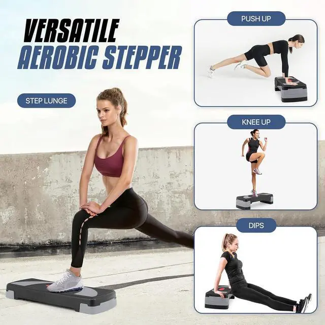 Alt view image 7 of 7 - MADOG Aerobics Stepper Platform with 4/6/8 inch Height Stackable Risers