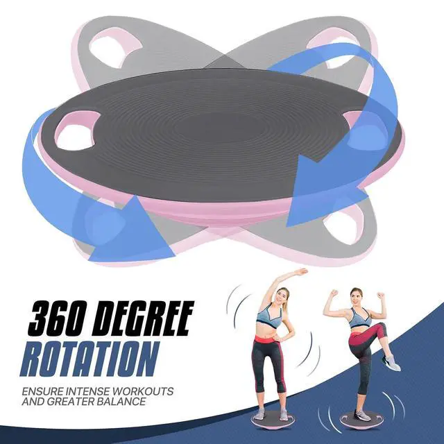Alt view image 4 of 7 - MADOG Wobble Balance Board for Adults, 15.5" TPR Non-slip Surface with Handle for Workout Core Trainer Physical Therapy, Home Gym Stability Board