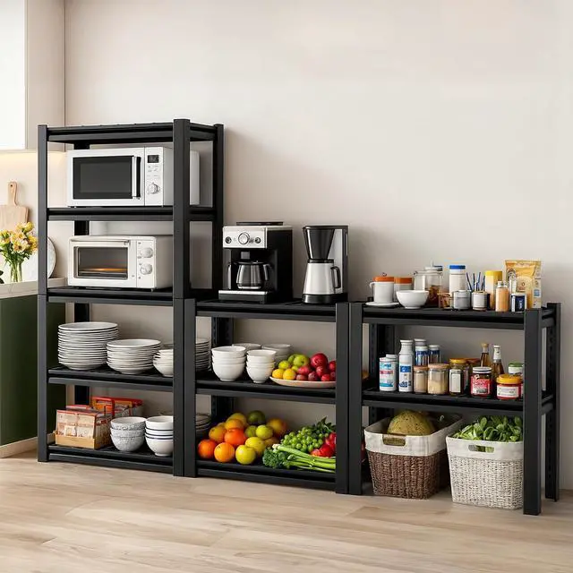Alt view image 2 of 7 - 3000LBS Heavy Duty Storage Shelves, 5 Tier Adjustable Metal Shelving Unit, Industrial 72" H Utility Organization Rack for Pantry, Supermarket, Warehouse, Gym, Garage, Basement