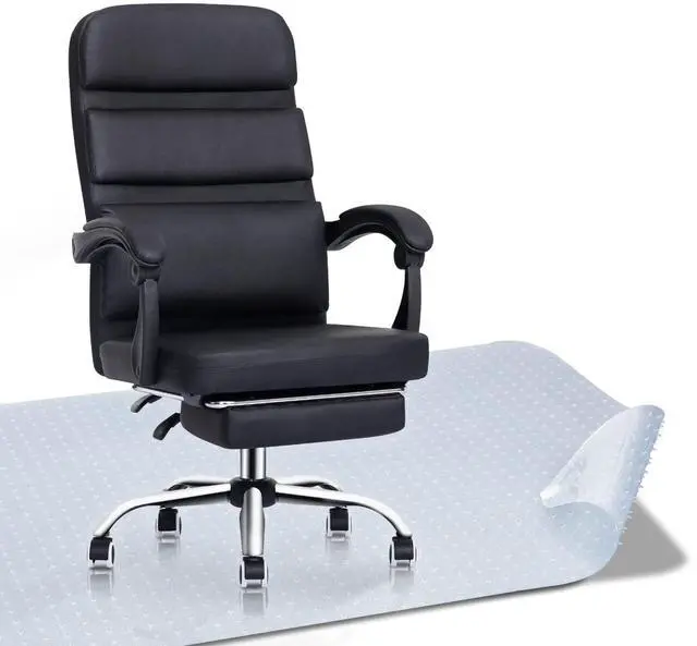 Main image of Executive Office Chair + Chair MAT, Computer Desk Chair with Footrest Height Adjustable Rolling Casters 90°-135° Reclining + Rectangular Chair Mat for Carpet