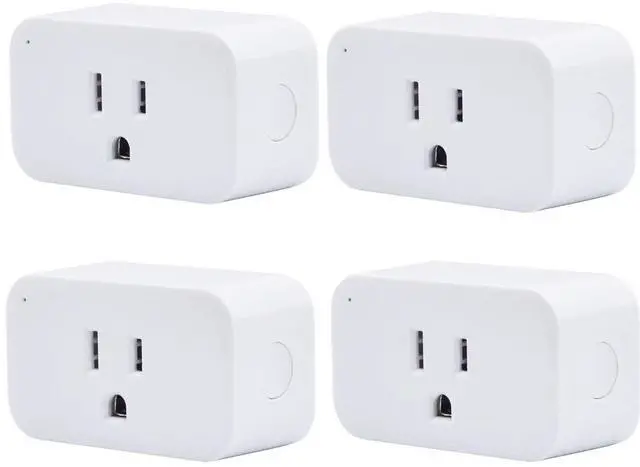 Main image of Smart Plug 4 Pack, 15A Smart Outlet with Timer Function, Zigbee Repeater, ETL Certified, Requires ZigBee Hub, No Power Meter
