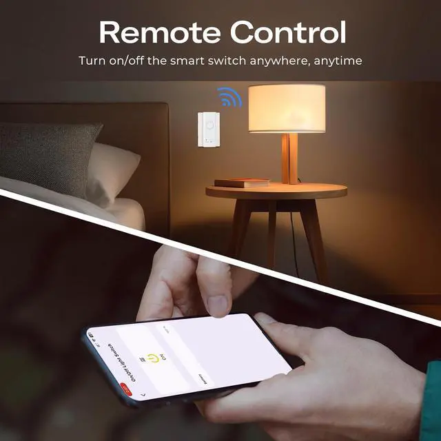 Alt view image 4 of 6 - Smart Switch MT1, Matter Over Thread, Retrofit for Toggle/Rocker Switches, No Wiring Needed, Requires Thread Border Router, Works with Apple, SmartThings, Google, Home Assistant