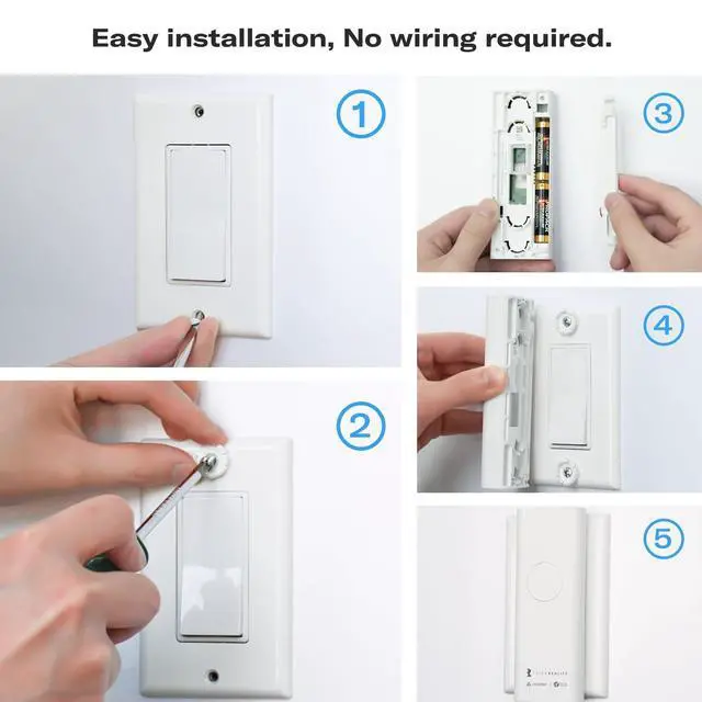 Alt view image 3 of 6 - Smart Switch MT1, Matter Over Thread, Retrofit for Toggle/Rocker Switches, No Wiring Needed, Requires Thread Border Router, Works with Apple, SmartThings, Google, Home Assistant