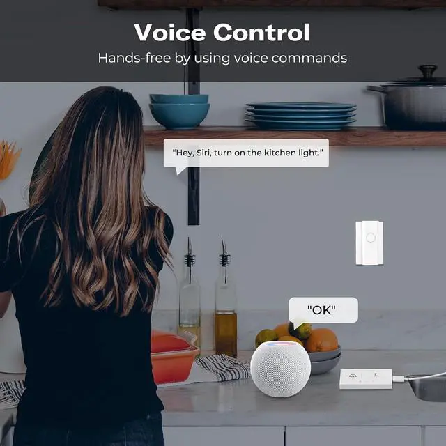 Alt view image 5 of 7 - Smart Switch Starter Kit with Bridge,Toggle/Rocker,No Wiring Needed.Multi-Platform Integration, Compatible with Apple HomeKit,Google Assistant,Alexa, SmartThings,etc