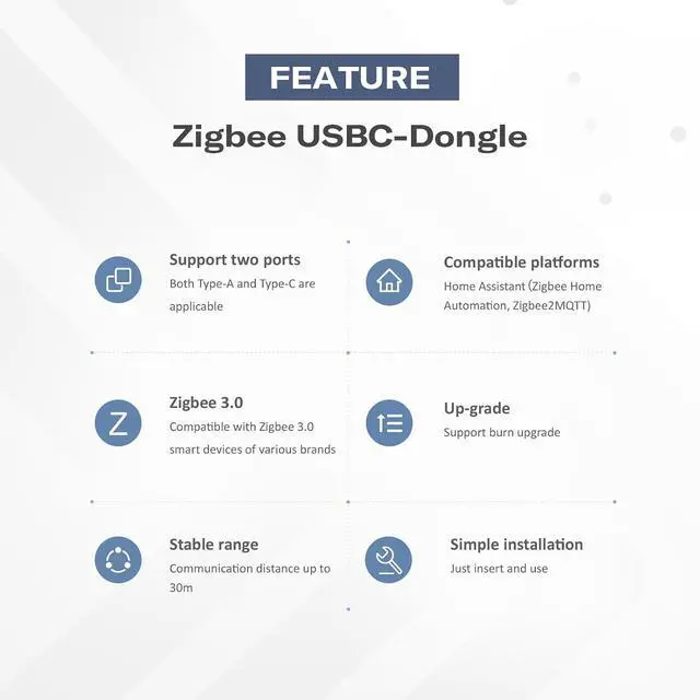Alt view image 4 of 5 - Zigbee 3.0 USBC-Dongle, Universal Zigbee USB Stick, Compatible with Zigbee2Mqtt