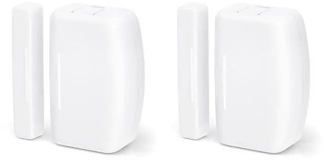 Main image of Zigbee Contact Sensor 2 Pack,Door and Window Monitor, Home Automation,Works with Home Assistant,SmartThings,Aeotec,Homey,Hubitat or Echo Devices with Build-in Zigbee Hub,hub Required