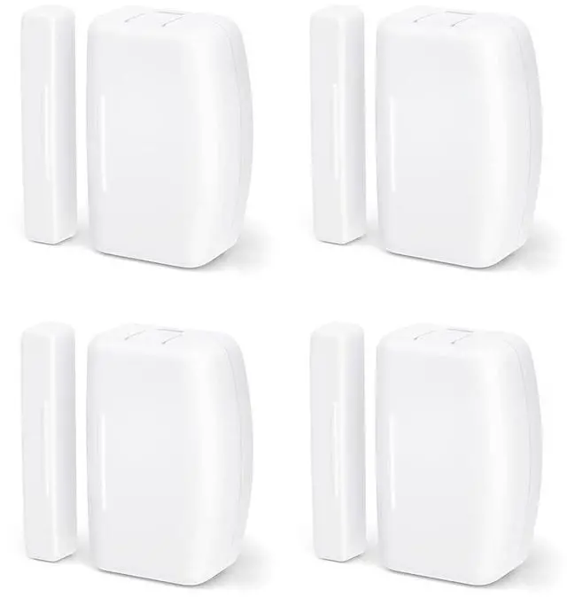 Main image of Zigbee Contact Sensor 4 Pack, Door and Window Monitor, Home Automation,Works with Home Assistant,SmartThings,Aeotec,Homey,Hubitat or Echo Devices with Build-in Zigbee Hub,hub Required